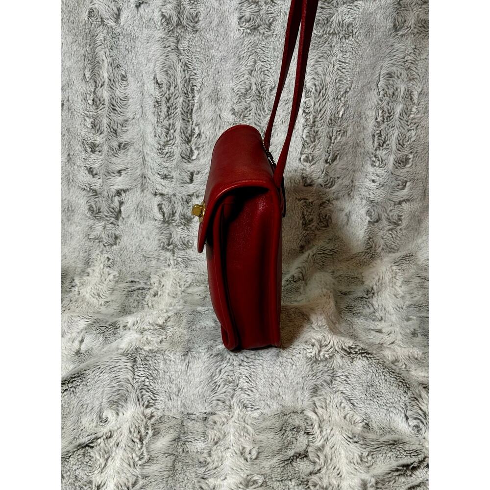 Vintage Coach Small Sidepack 9978 Red Leather Belt Bag Crossbody USA - Picture 4 of 12